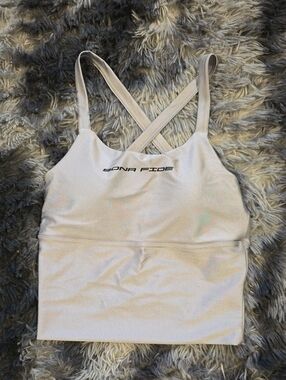 Gray/silver Crossback Longline Sports Bra
